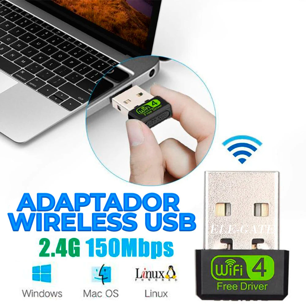 ELE-GATE WL.06D 2.4GHz 150Mbps USB2.0 External WiFi Adapter for Computers/Laptops-in Stock!