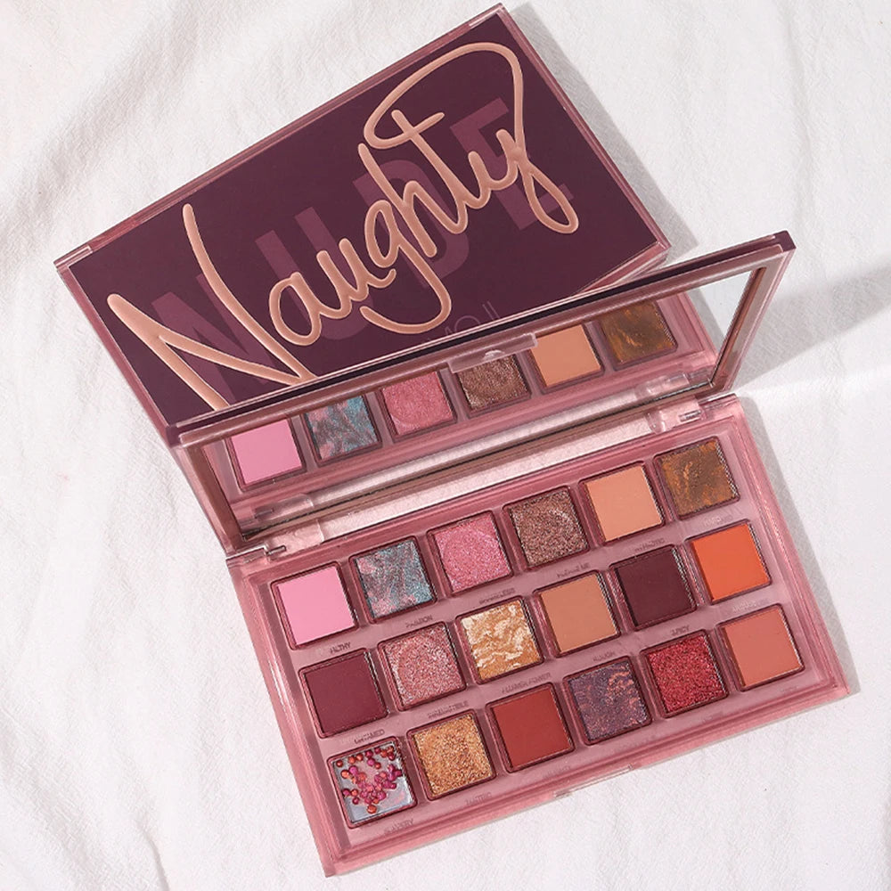 18 Colors Pomegranate seeds Eyeshadow Palette Shimmer Matte Eye Shadow Waterproof Cosmetic Beauty Makeup TSLM2