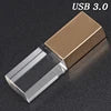 JASTER Pendriver for Wedding Gift 3D Laser logo Cle Usb Memory Stick 32gb 16gb 8gb Crystal Usb Flash Drives U Disk