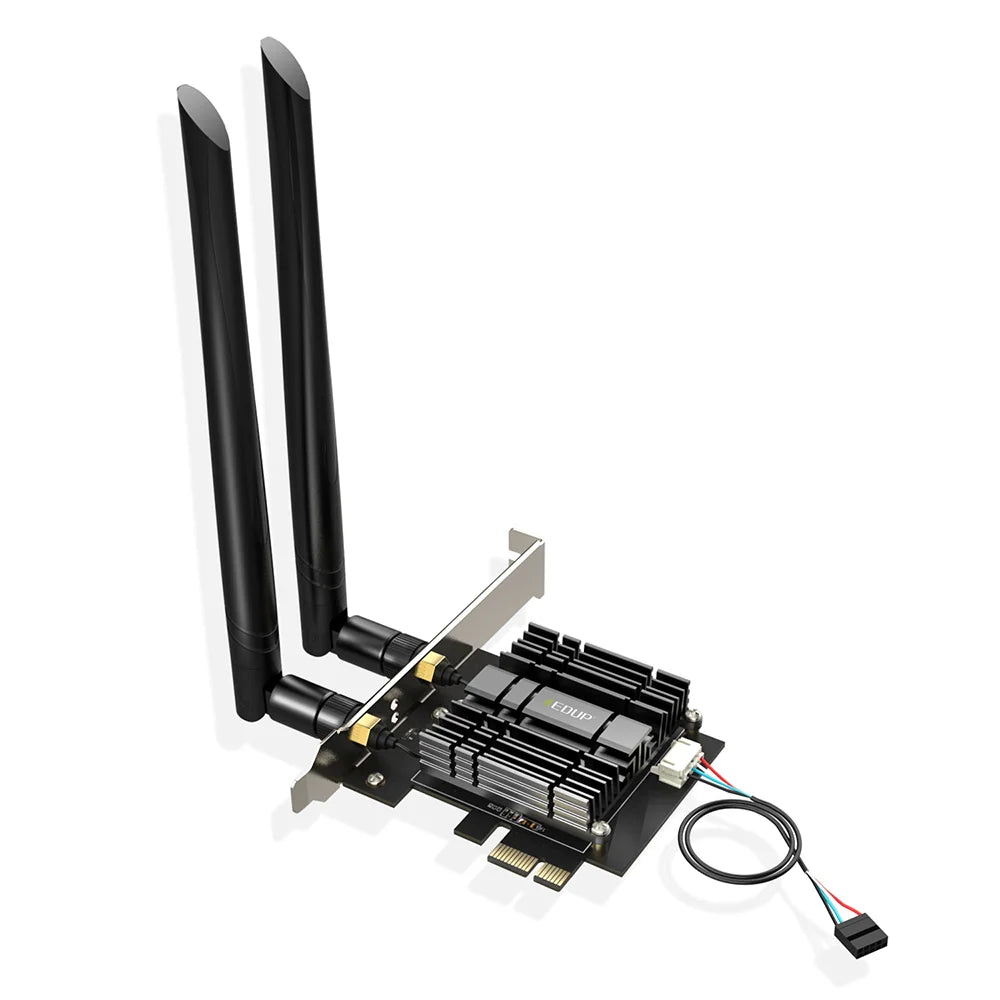 EDUP EP-9632GS WiFi+BT AC1300Mbps WiFi Adapter PCI Express Network Card for PC Laptop Windows