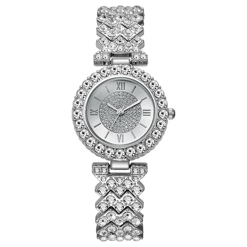 Fashion Rhinestone Women's Watch Roma Scale Dial Bracelet Quartz Watches Reloj Mujer Relogio Feminino