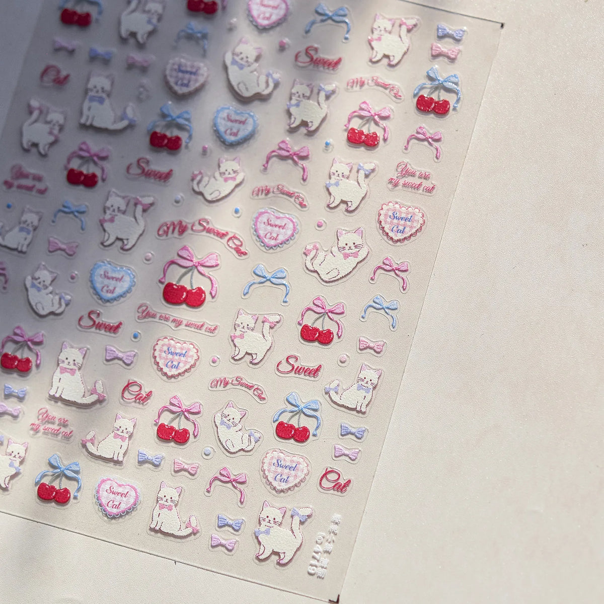 Pink Translucent Peach Jelly Texture 5D Soft Embossed Reliefs Self Adhesive Nail Art Stickers Cute Fruits 3D Manicure Decals
