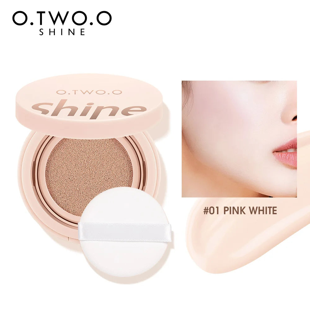 O.TWO.O Air Cushion BB Cream 3 Colors Fuller Coverage Waterproof Long-lasting Concealer Cushion Compact With Puff Face Makeup