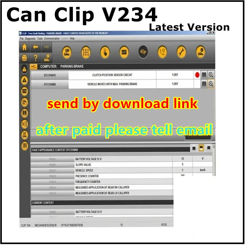 New Can Clip V234 Latest Software For Renault Can Clip OBD2 Diagnostic software+Reprog V191+Dialogys V4.72 Auto Repair Software