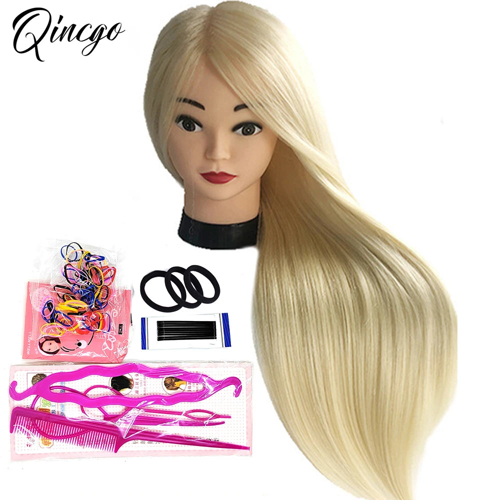 85% Real Human Hair Mannequin Head Without Make-up Professional Hairdressing Training Head For Hair Styling Braid Curl Cut DIY