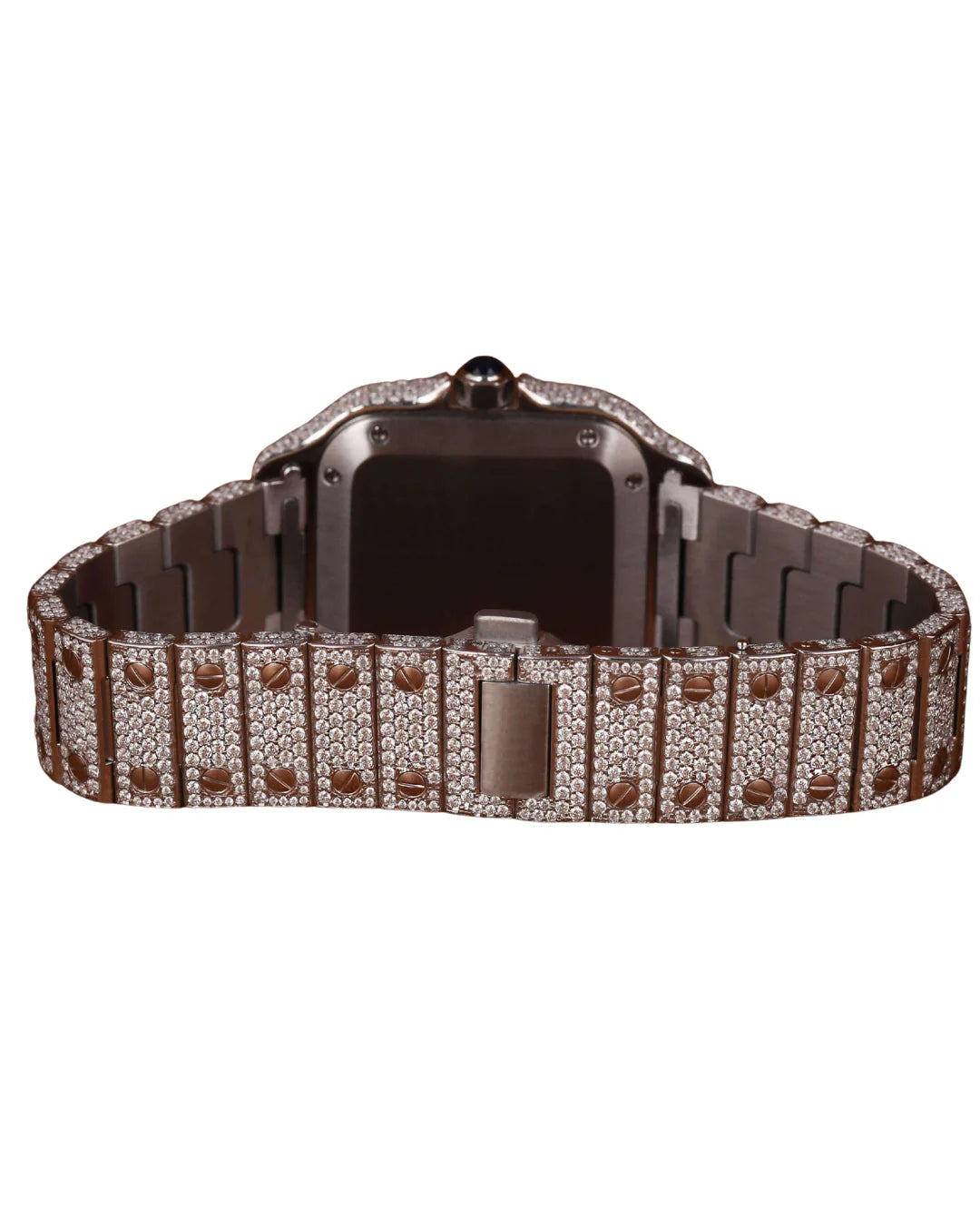 Luxury Watch For Women's Watch Stainless Steel Case Band Hidden Clasp Waterproof Roman White Dial Casual Quartz Movement