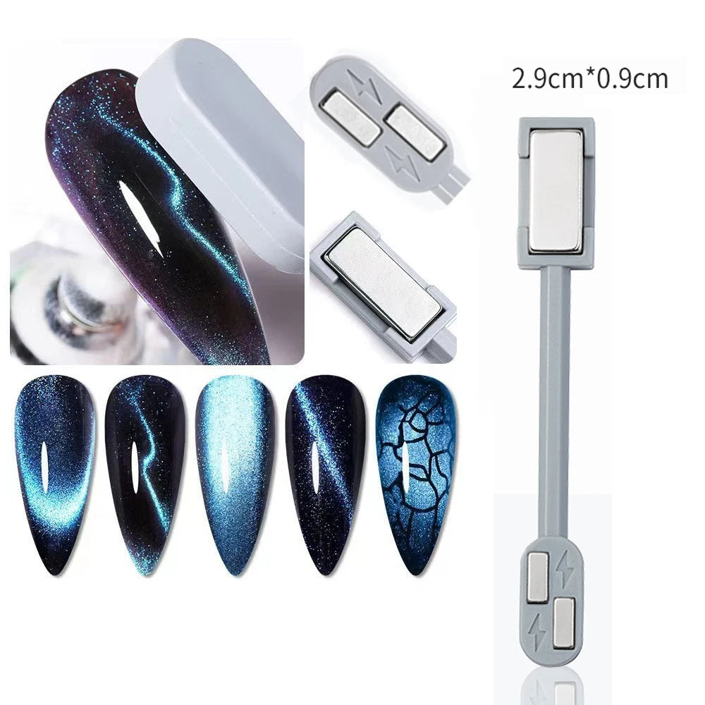 Super Strong Thick Strip Magnet Cat Eyes Magnet for Nail Gel Polish 3D Line Strip Effect French Multi-Function Magnet Pen Tools