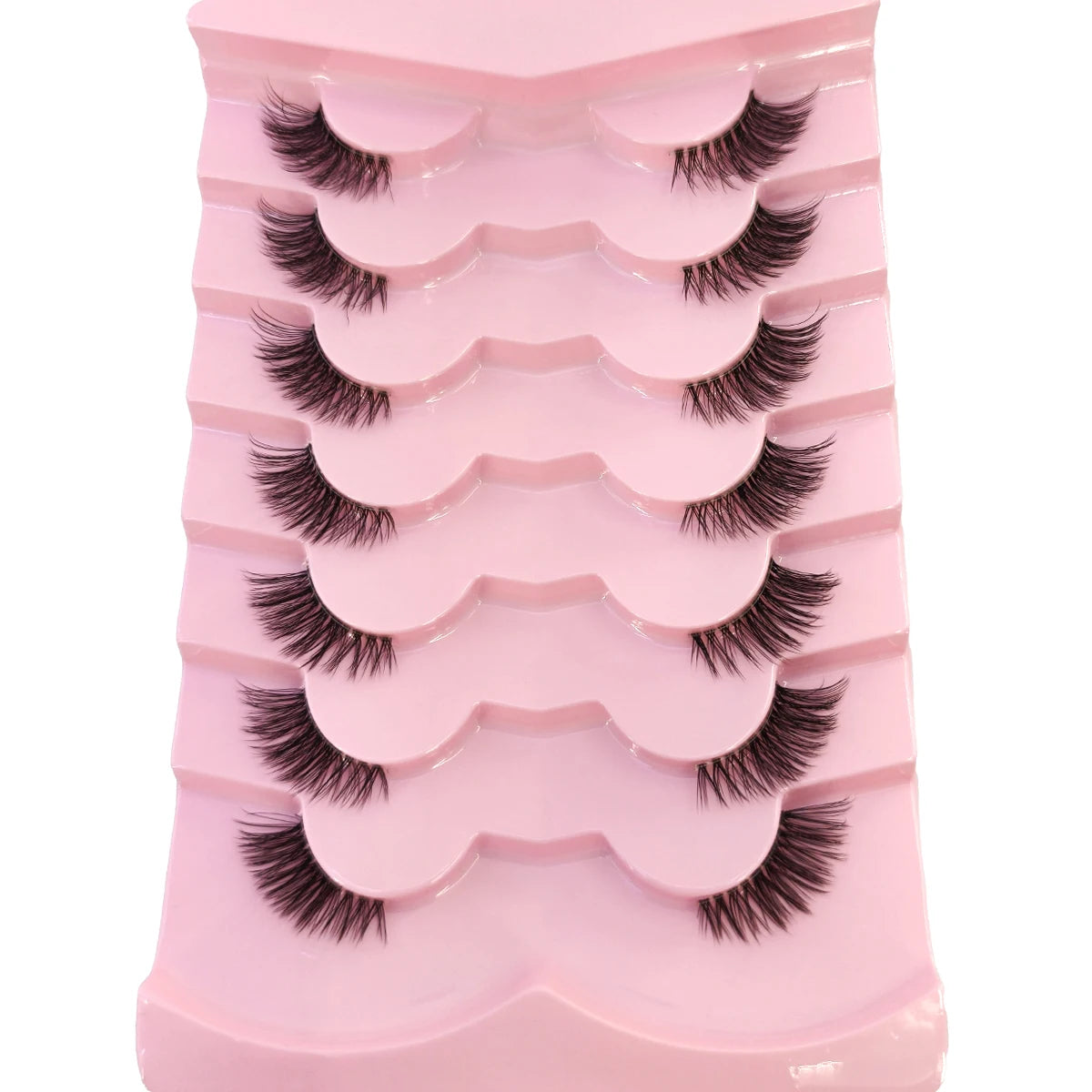 NEW 7pairs 8D Mink Lashes Natural Short False Eyelashes Mink Eyelashes 3D Mink Lashes Wispy HandMade Full Strip Lashes Makeup