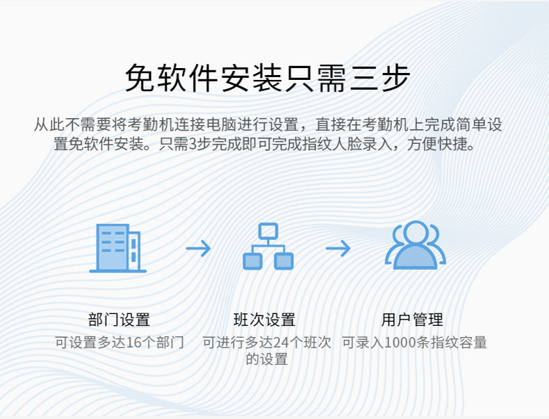 Youku H1 Fingerprint Attendance Machine Hand Fingerprint Admission Card Machine English Foreign Trade Export Sign-in to Send U Disk