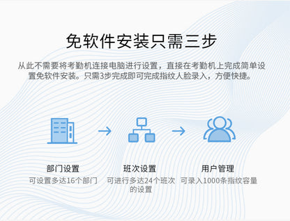 Youku H1 Fingerprint Attendance Machine Hand Fingerprint Admission Card Machine English Foreign Trade Export Sign-in to Send U Disk