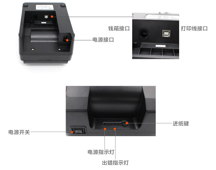 Youku 58E Bluetooth Wifi Receipt Printer for Supermarkets, Pharmacies, Cash Registers, Thermal Receipt Printer for Takeout Orders