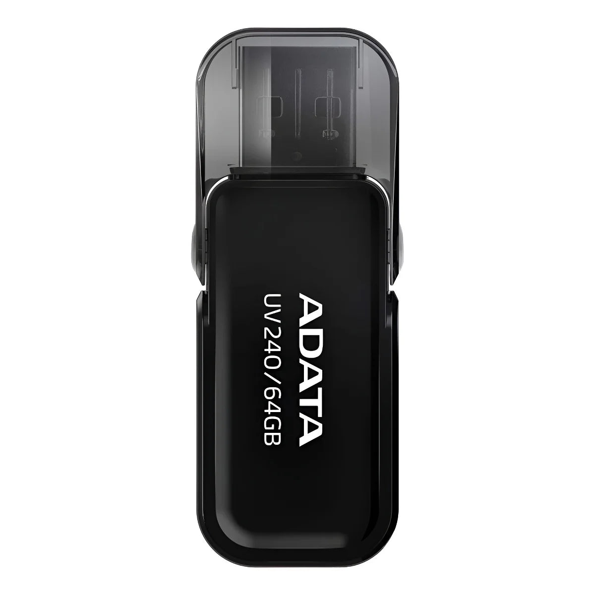 Adata UV240 64GB USB Flash Drive 2.0 Negro Memory Pen with Engraved Logo and with Sliding Lid Plastic Gift Box Packaging