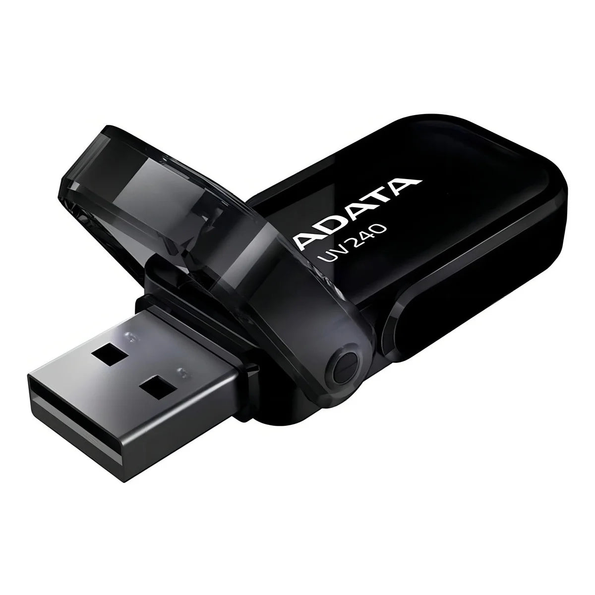 Adata UV240 64GB USB Flash Drive 2.0 Negro Memory Pen with Engraved Logo and with Sliding Lid Plastic Gift Box Packaging