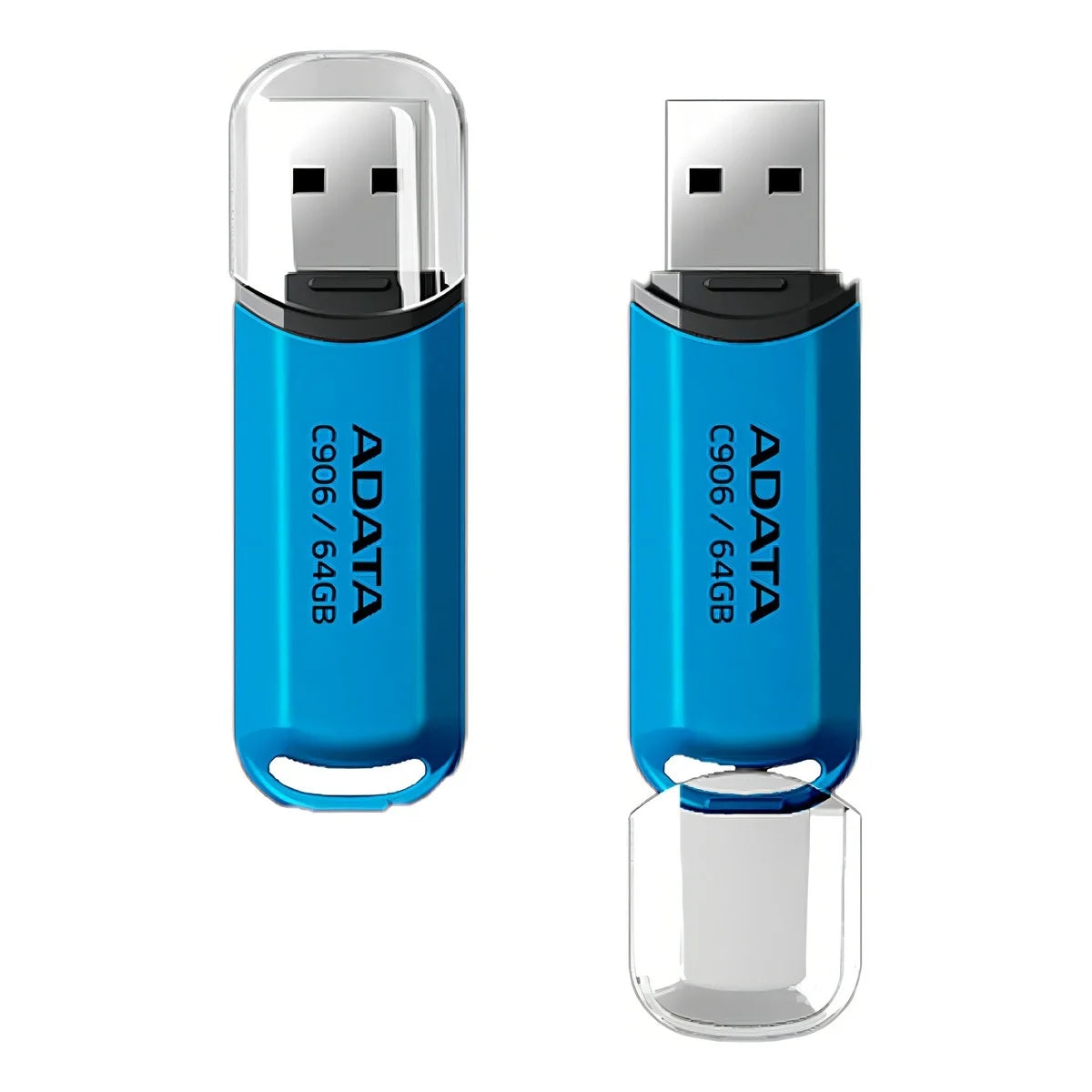 ADATA C906 64GB USB Flash Drive 2.0 Micro USB Stick Mini Plastic Shape Blue AC906-64G-RWB Gift Box Packaging