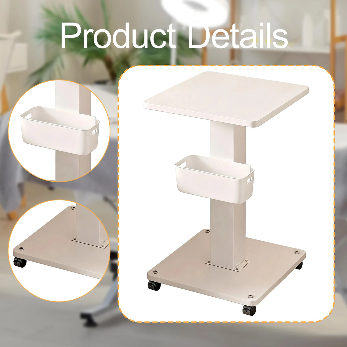 Beauty Instrument Beauty Salon Special Trolley Modern Simple Mobile Tool Cart Storage Rack 3 Tier Beauty Rolling Cart For Beauty