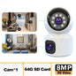 8MP 4K Wifi Surveillance Camera Wireless Security PTZ IP Camera AI Human Tracking 10X Zoom Security Camera Dual Screen Monitor