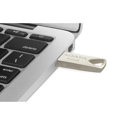 Adata UV210 OTG USB Flash Drive 2.0 Silver 64GB Capacity Custom Metal Pen Style 2TB Box Packing 3.0 Interface New & Unused