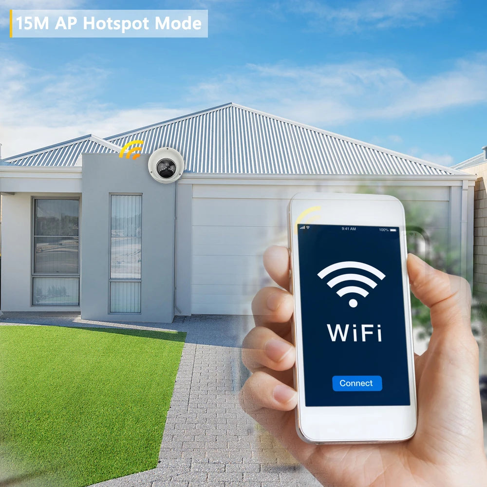 5MP Wifi Dome IP Camera Vandalproof Humanoid Detection CCTV Camera Onvif SD Card H.265 Audio Video Surveillance Cameras Camhipro