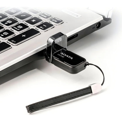 Adata UV240 64GB USB Flash Drive 2.0 Negro Memory Pen with Engraved Logo and with Sliding Lid Plastic Gift Box Packaging