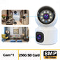 8MP 4K Wifi Surveillance Camera Wireless Security PTZ IP Camera AI Human Tracking 10X Zoom Security Camera Dual Screen Monitor