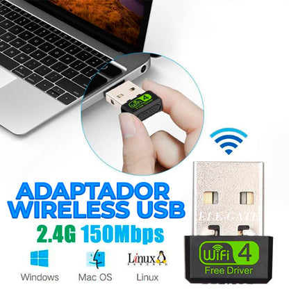 ELE-GATE WL.06D 2.4GHz 150Mbps USB2.0 External WiFi Adapter for Computers/Laptops-in Stock!