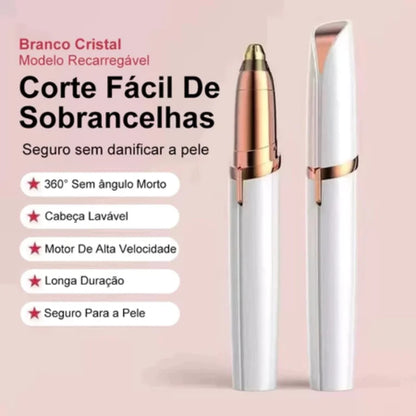 Caneta Elétrica Removedor De Pelos Sobrancelha E Rosto Recarregável Portátil Design Preciso E Suave