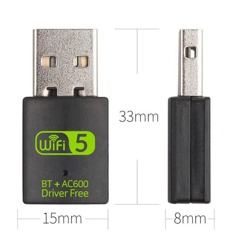 Wholesale Driver Free AC600 WiFi & BT Adapter Realtek RTL8821CU 2.4GHz/5.8GHz Dual Band Tarjeta De Red