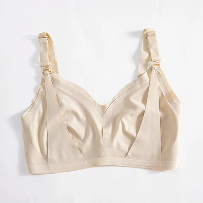Comfortable Seamless Breast Feeding Bra Wire Free Nursing Bra Front Opening Maternity Special Breastfeeding Underwear Breathable