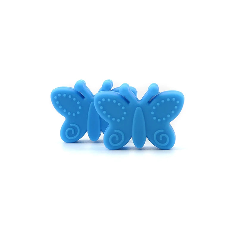 Bowknot 10pcs/lot Silicone Beads DIY Food Grade Silicone Teething Pacifier Cute Shaped Silicone teether Holder Accessories