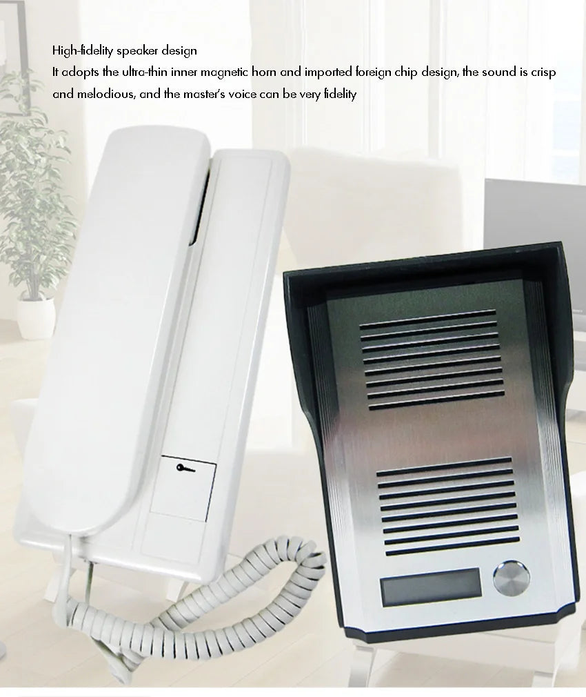 Door Phone System, Doorbell Intercom Entry System, Wired Intercom Doorbell Kits, Door Intercom, Support Unlock Door Release
