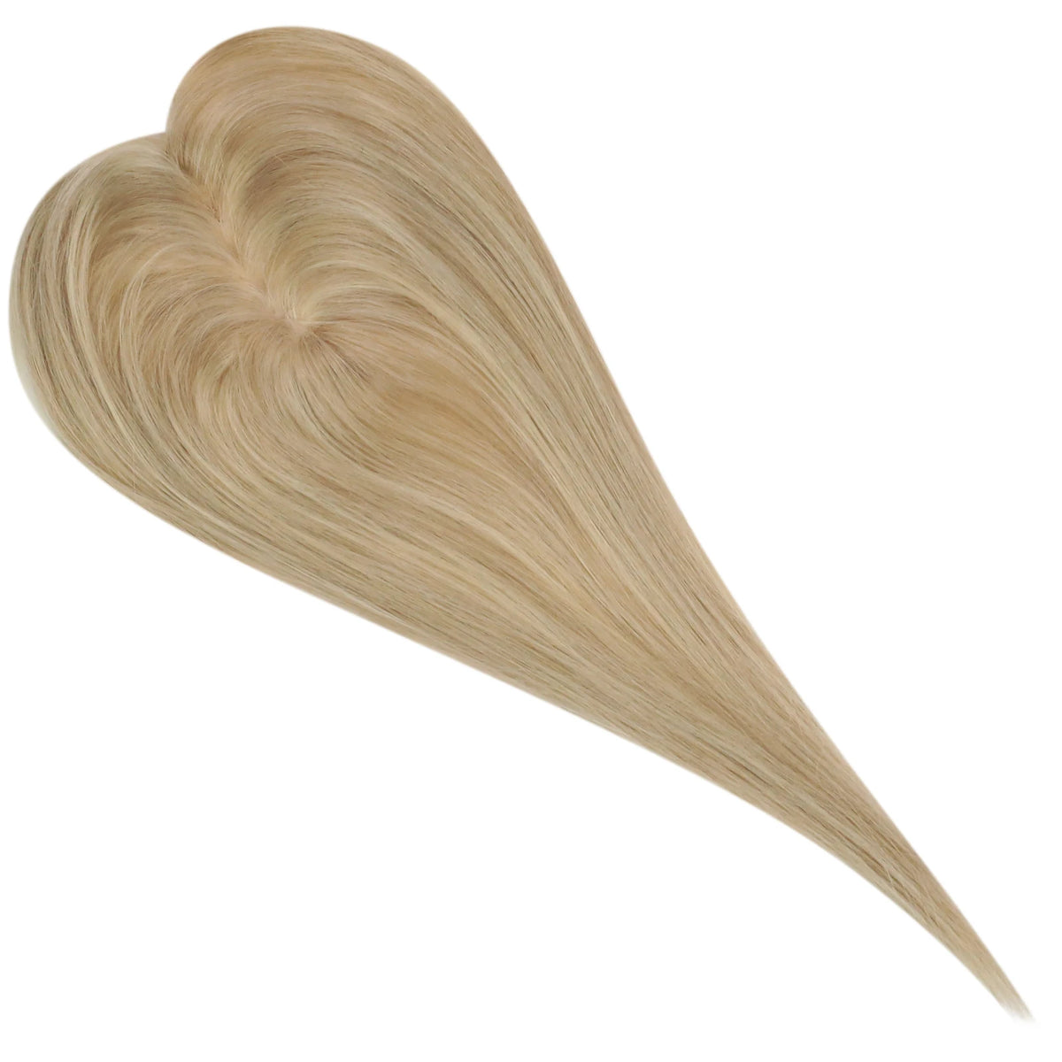 Moresoo Straight Human Hair Toppers Machine Remy Hair Piece Clip in For Women Topper for Beauty Hand Made Mono Base Hair Natural