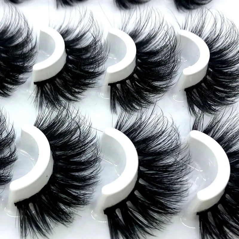 16 Pairs 3D Mink Lashes Natural False Eyelashes Dramatic Volume Fake Lashes Makeup Eyelash Extension Silk Eyelashes