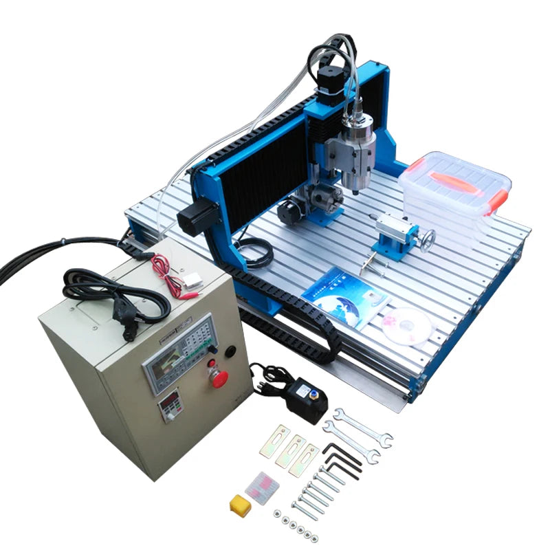 Cnc Engraving Machine 6040 4 Axis 2200W Wood Router 6090 Linear Guide Rail Metal Carving PCB Milling DSP Offline Control