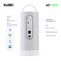 USA Stock KuWFi 10000mAh Battery 4G IMEI Lte Router Cat6 1200Mbps LED Light Solar Camping 4g Lte Wifi Router with Sim Card Slot