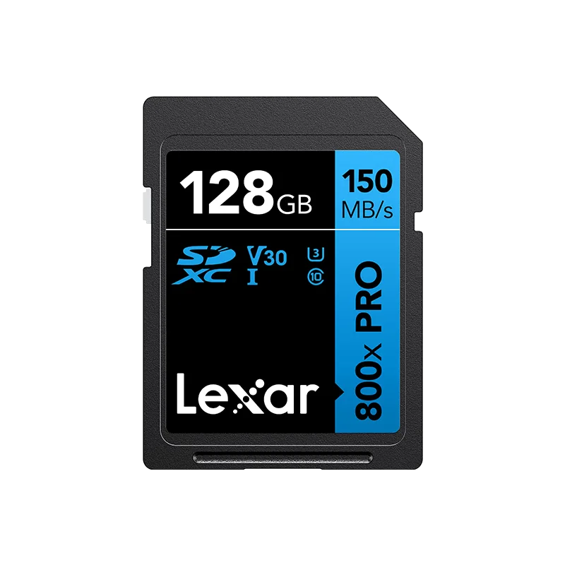 Good Quality Lexar SD800X 32GB SD Card 64GB 128GB 256GB 512GB U3 V30 C10 Memory Card for 4K Video Camera