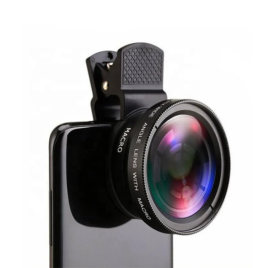 Universal Professional HD Smartphone Camera Lens Kit 2 in 1 Phone Camera Lens 0.45X Wide Angle and 15X Macro Lens for Cellphone