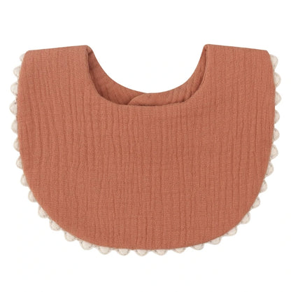 Cotton Gause Baby Bibs Solid Color Absorbent Baby Tassel Bib Newborn Burp Cloths Bandana Scarf for Kids Baby Girls Feeding Item