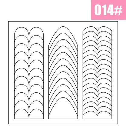 2 Sheets White French Manicure Strip Nail Art Form Fringe Tip Guides Sticker DIY Line Tips Decoration Tool