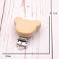 5PCS Wooden Rabbit Pacifier Clip Baby Accessories Wooden Animal Pacifier Metal Holder Elephant Pacifier Wooden Baby Teeth