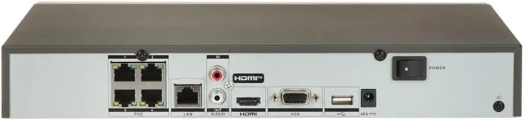 DS-7604NXI-K1/4P Hik Original AcuSense 4CH PoE 4K NVR 12MP Human/Vehicle Detection Plug Play H.265+ /VGA 40 Mbps Incoming