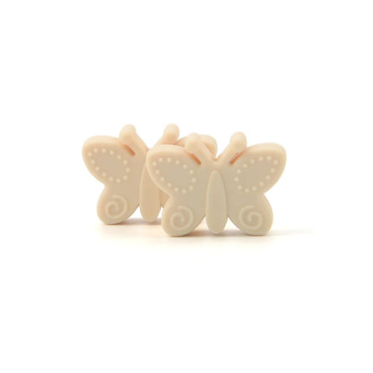 Bowknot 10pcs/lot Silicone Beads DIY Food Grade Silicone Teething Pacifier Cute Shaped Silicone teether Holder Accessories