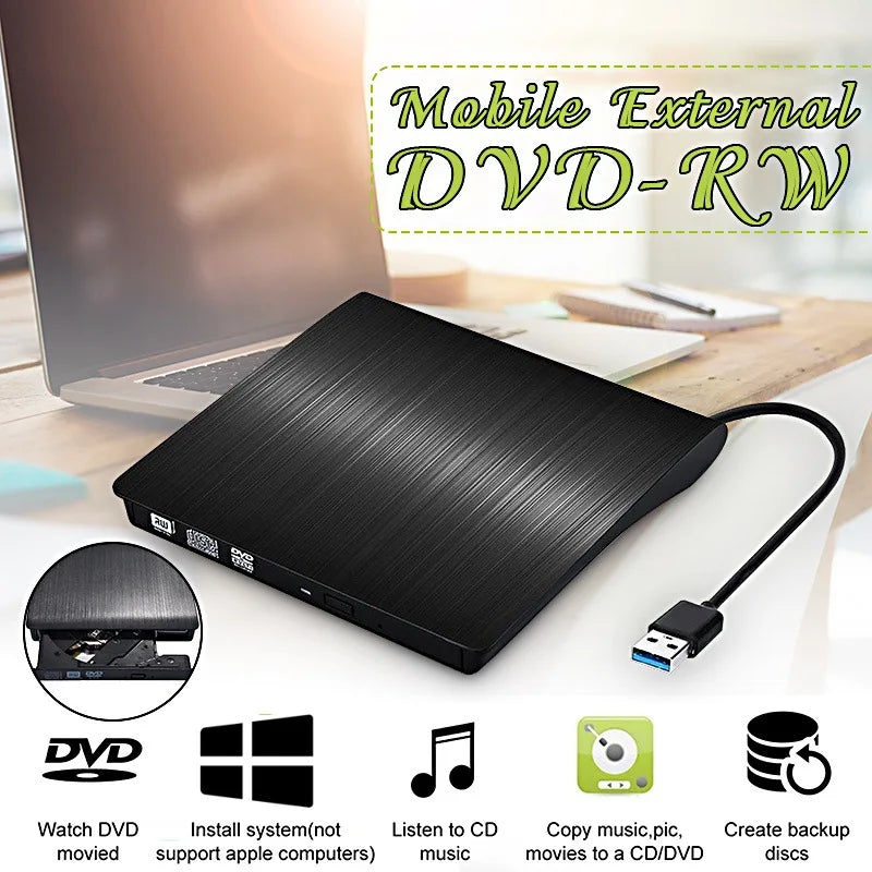 External Cd Dvd Drive Portable Optical Superdrive Burner Player Writer Cd Dvd burner