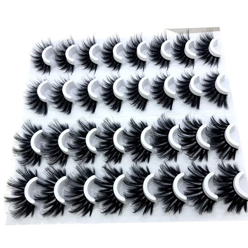 16 Pairs 3D Mink Lashes Natural False Eyelashes Dramatic Volume Fake Lashes Makeup Eyelash Extension Silk Eyelashes
