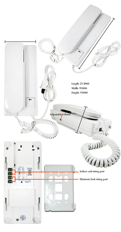 Door Phone System, Doorbell Intercom Entry System, Wired Intercom Doorbell Kits, Door Intercom, Support Unlock Door Release