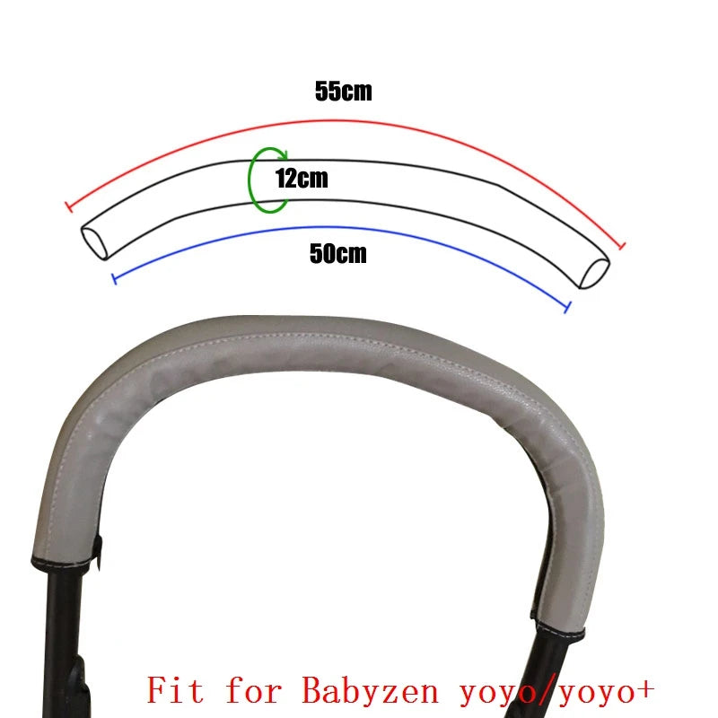 Stroller Handle Cover Case Fit for Babyzen Yoyo 2 /Yoyo +/Yoyo Stroller Bumper Bar Cover Armrest Protective PU Case Accessories