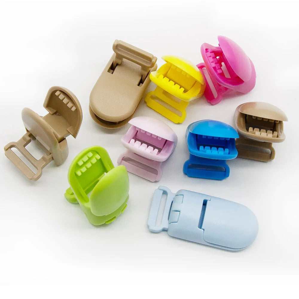 Cute-Idea Plastic Clip Cord Silicone Beads Food Grade Teething DIY Accessories Pacifier Chain BPA FREE Chewable Baby Product Toy