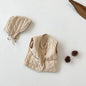 Korean Style Winter Newborn Baby Cotton-padded Vest Hooded Warm Sleeveless Coats Infants Clothes Toddlers Kids Waistcoats