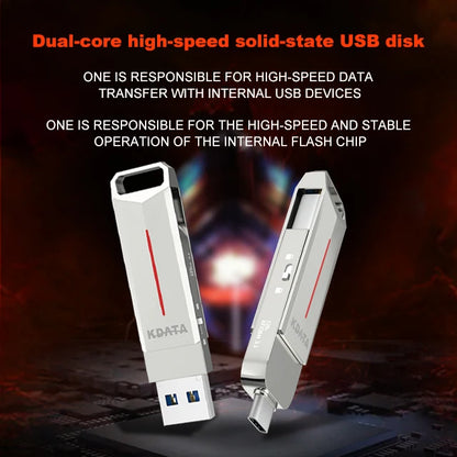 OTG Solid State Pendrive Metal 128GB 256GB 512GB Memory Stick Write Protect Switch Type C Usb 3.0 Flash Drive