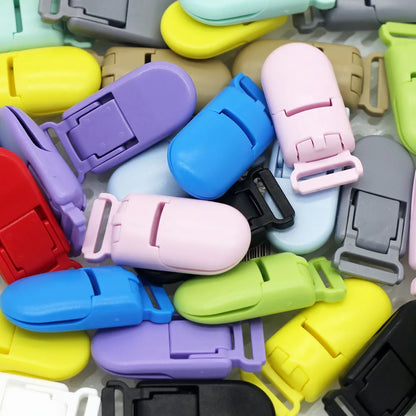 Cute-Idea Plastic Clip Cord Silicone Beads Food Grade Teething DIY Accessories Pacifier Chain BPA FREE Chewable Baby Product Toy
