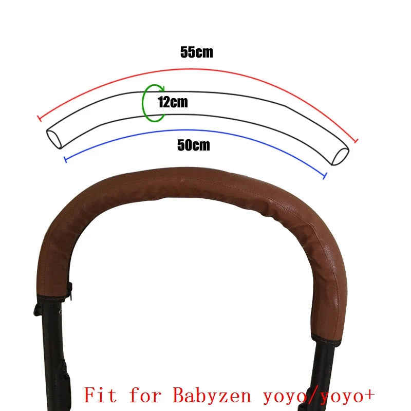 Stroller Handle Cover Case Fit for Babyzen Yoyo 2 /Yoyo +/Yoyo Stroller Bumper Bar Cover Armrest Protective PU Case Accessories